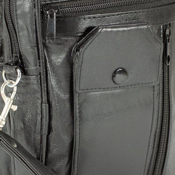 Lambskin Leather Shoulder Travel Bag Phone Organizer Bag - Picture 14 of 15